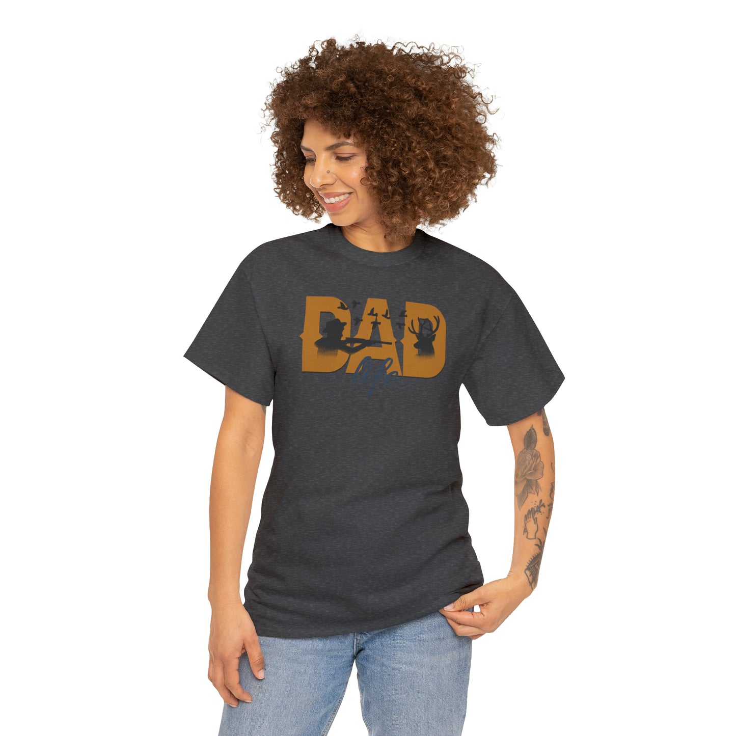 DAD LIFE HUNTING TEE-Unisex Heavy Cotton Tee