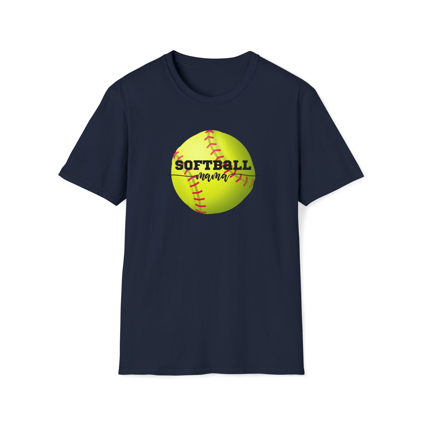 SOFTBALL MAMA TEE-Unisex Softstyle T-Shirt