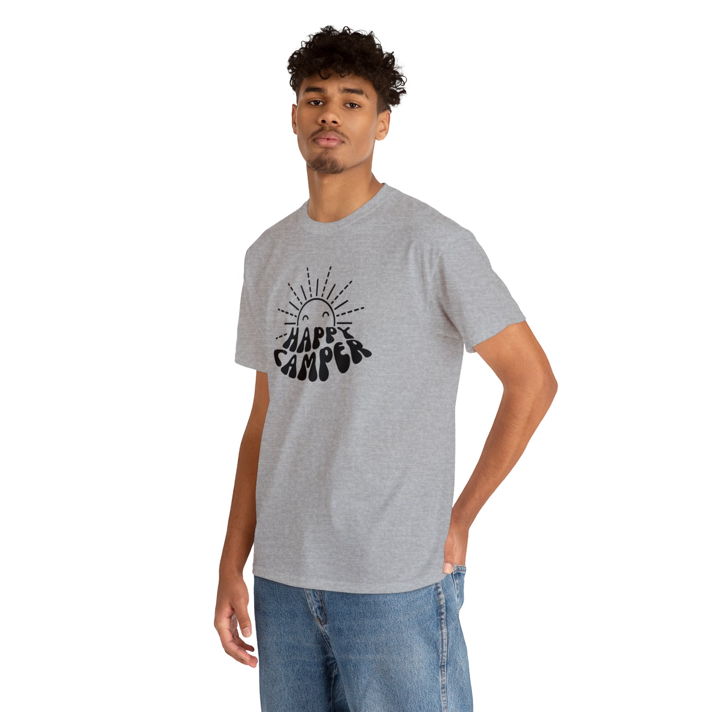 HAPPY CAMPER TEE-Unisex Heavy Cotton Tee