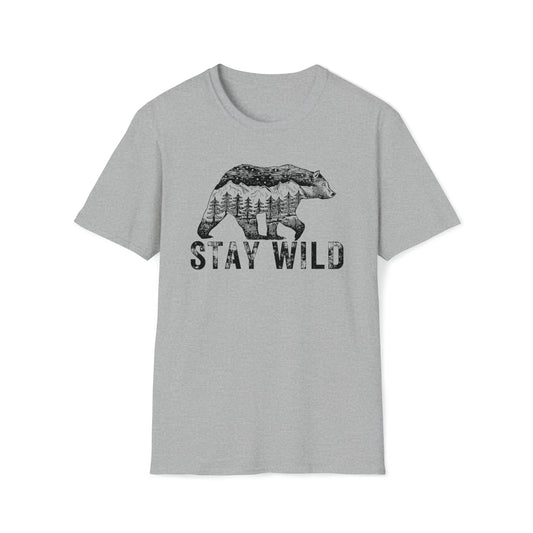 BEAR STAY WILD TEE-Unisex Softstyle T-Shirt