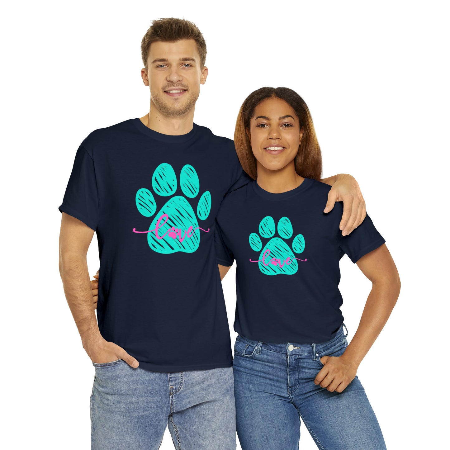 LOVE PAW TEE-Unisex Heavy Cotton Tee