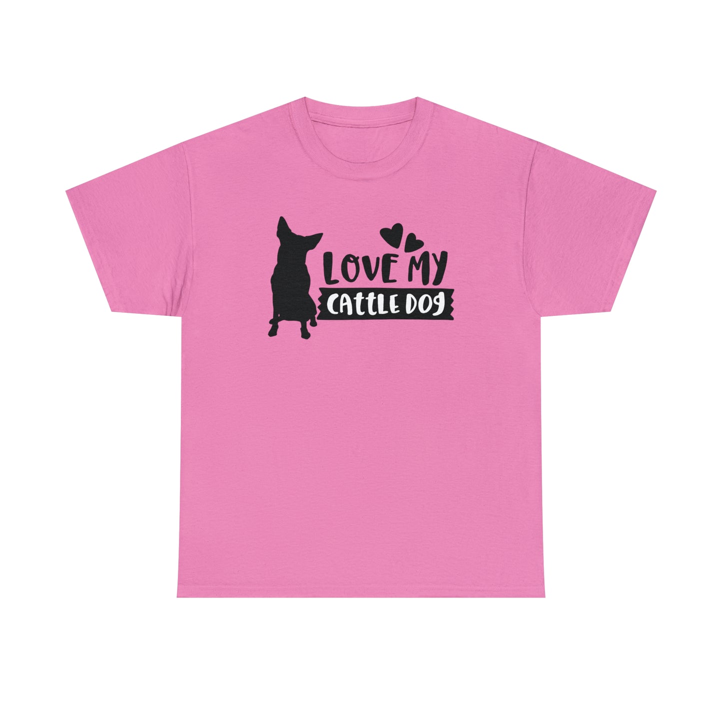 CATTLE DOG LOVE TEE-Unisex Heavy Cotton Tee