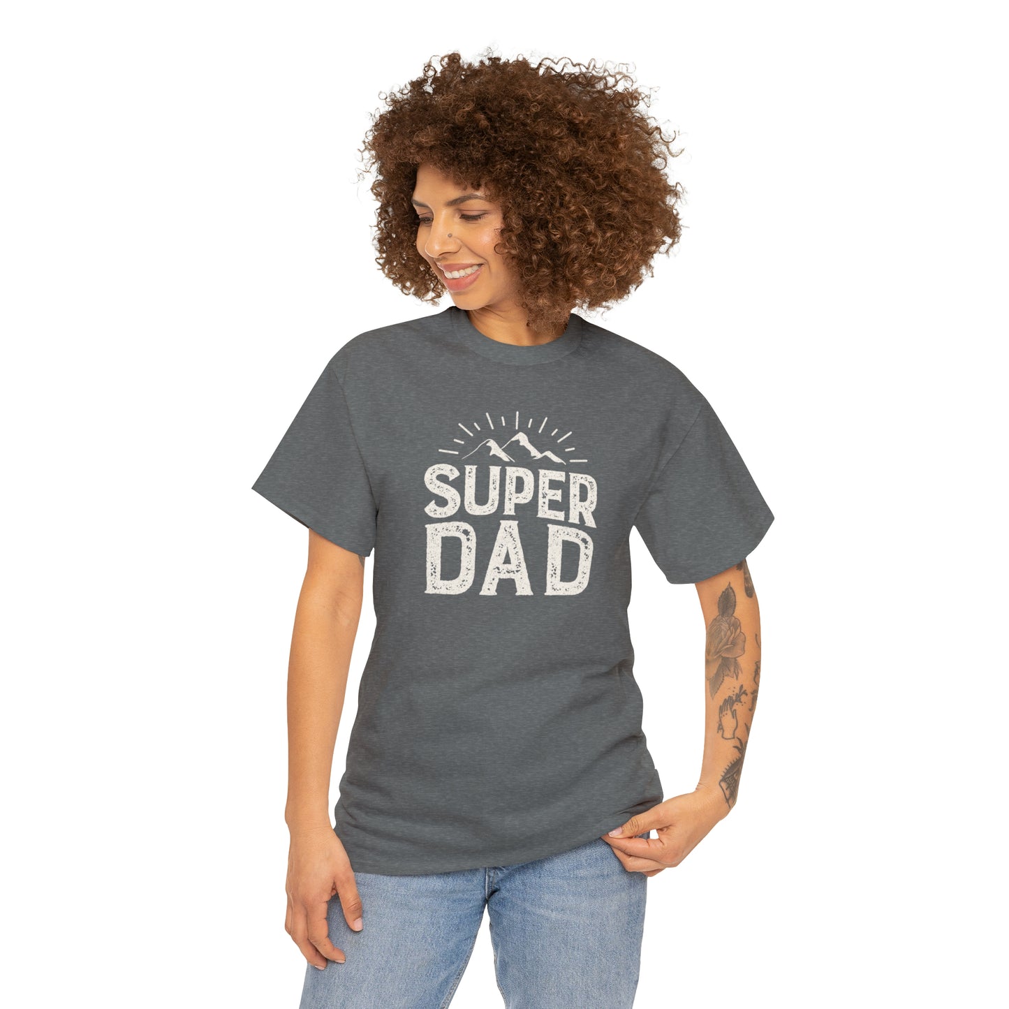 SUPER DAD TEE-Unisex Heavy Cotton Tee