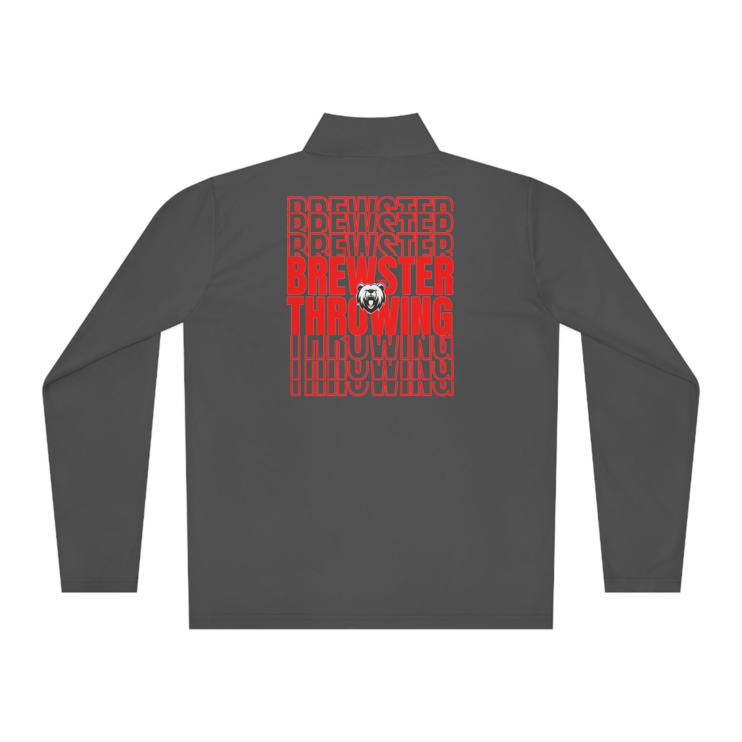 Brewster Throwing-FRONT/BACK PRINT-Unisex Quarter-Zip Pullover