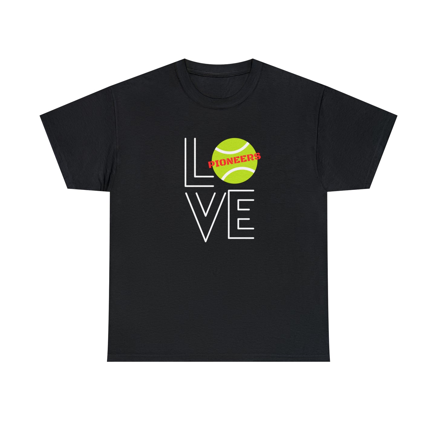 Omak Pioneers Tennis LOVE Tee-Unisex Heavy Cotton Tee