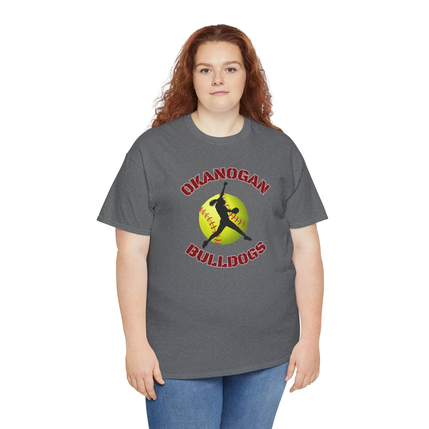 OK SOFTBALL PITCHER-Unisex Heavy Cotton Tee