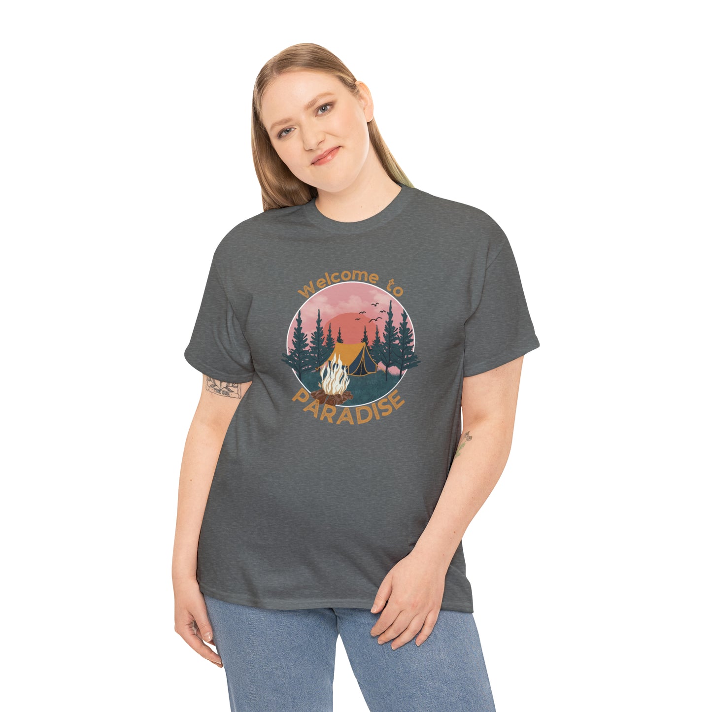 WELCOME TO PARADISE TEE-Unisex Heavy Cotton Tee