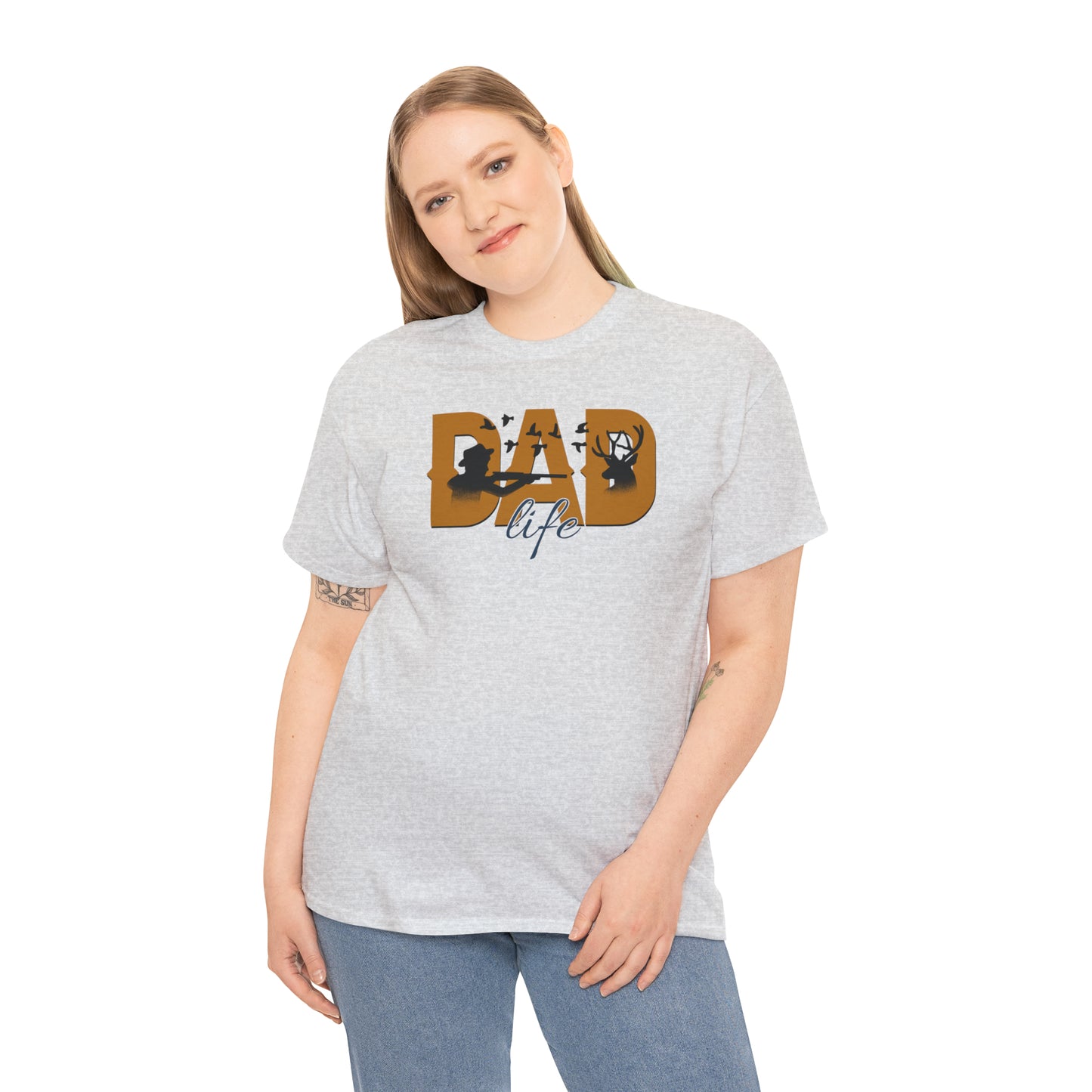 DAD LIFE HUNTING TEE-Unisex Heavy Cotton Tee