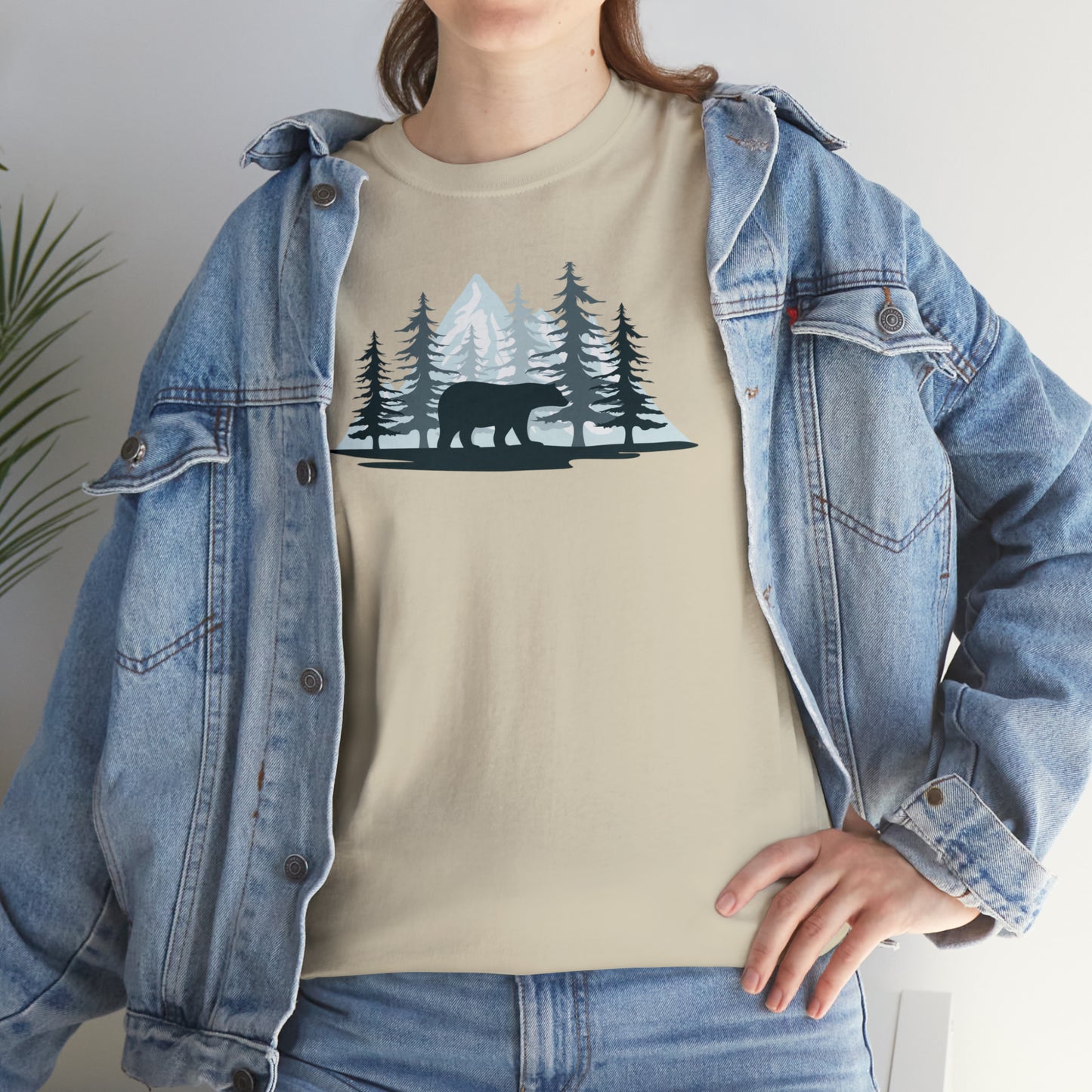 BEAR WOODS TEE-Unisex Heavy Cotton Tee