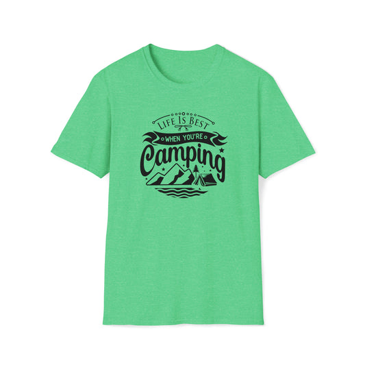 LIFE IS BEST CAMPING TEE-Unisex Softstyle T-Shirt