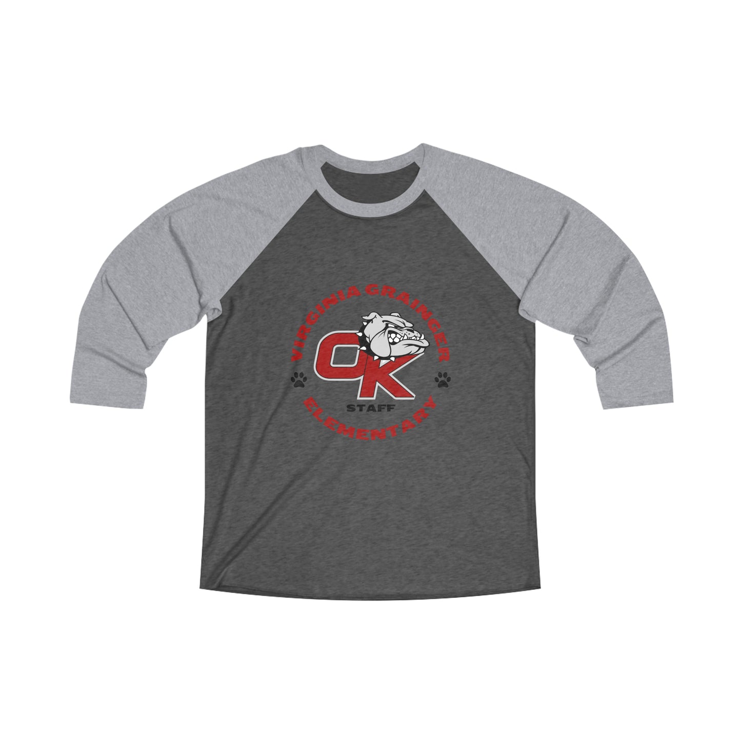 VG STAFF-Unisex Tri-Blend 3\4 Raglan Tee