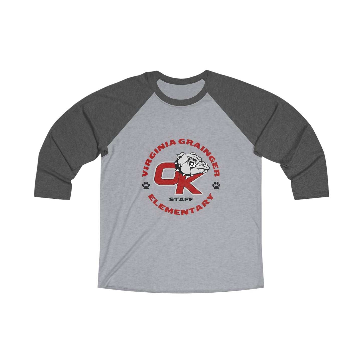 VG STAFF-Unisex Tri-Blend 3\4 Raglan Tee