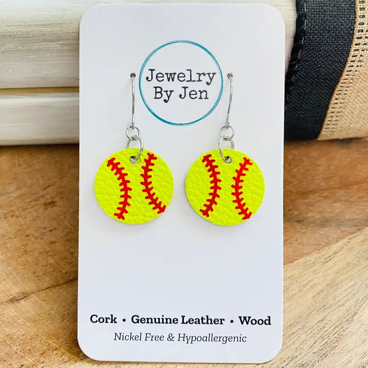 Softball Earrings