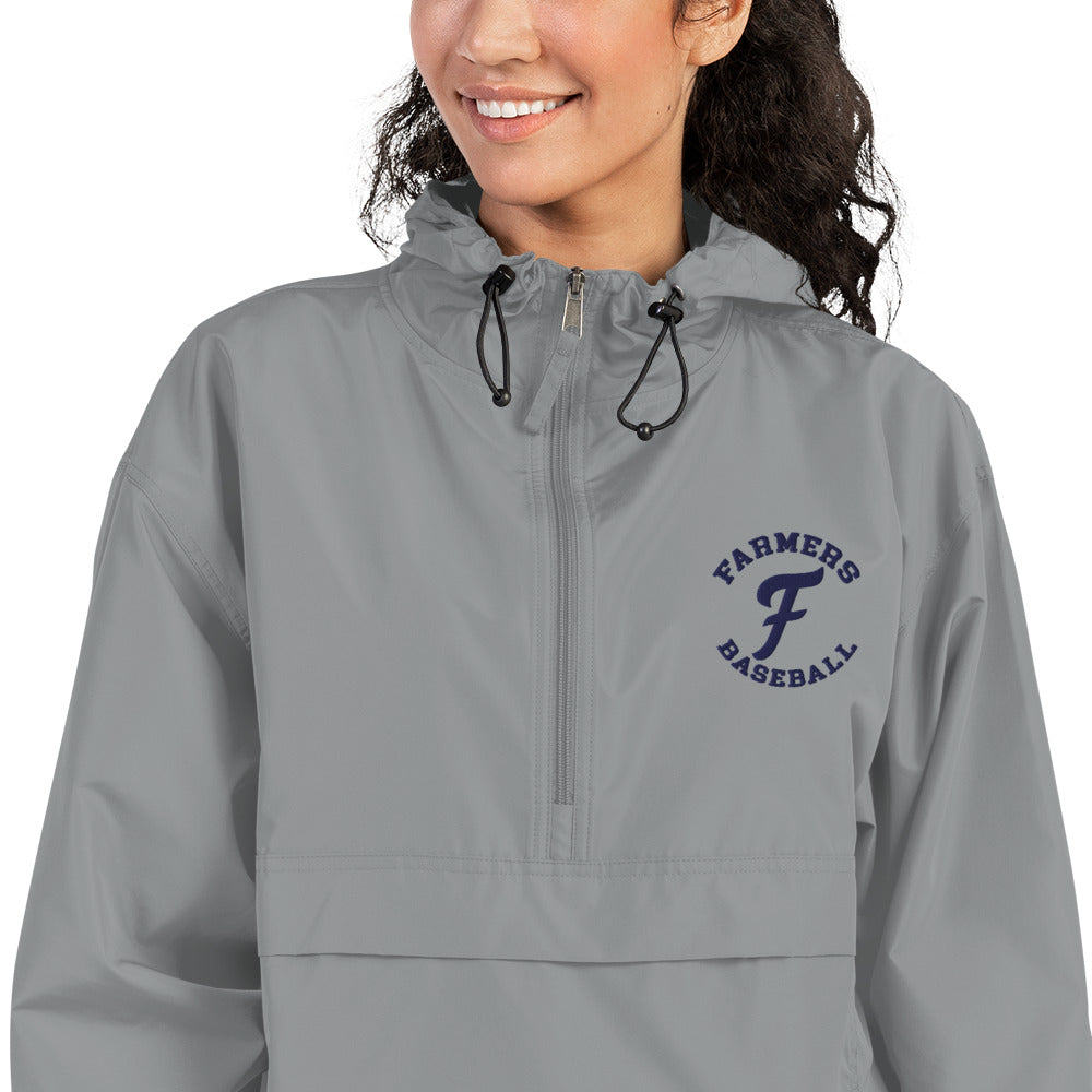 GRAY Farmers Baseball Embroidered Champion Packable Jacket