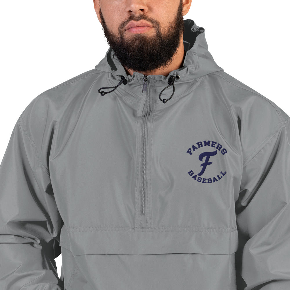 GRAY Farmers Baseball Embroidered Champion Packable Jacket