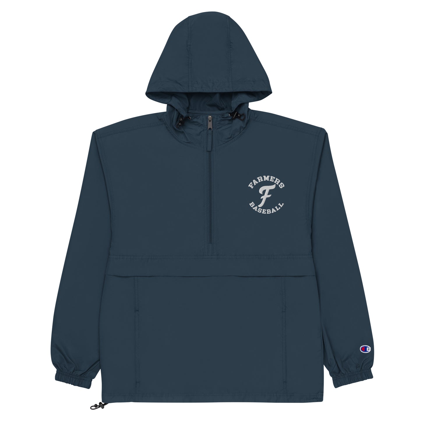 Farmers Baseball Embroidered Champion Packable Jacket