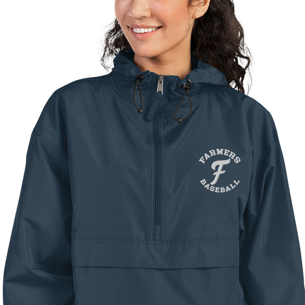 Farmers Baseball Embroidered Champion Packable Jacket