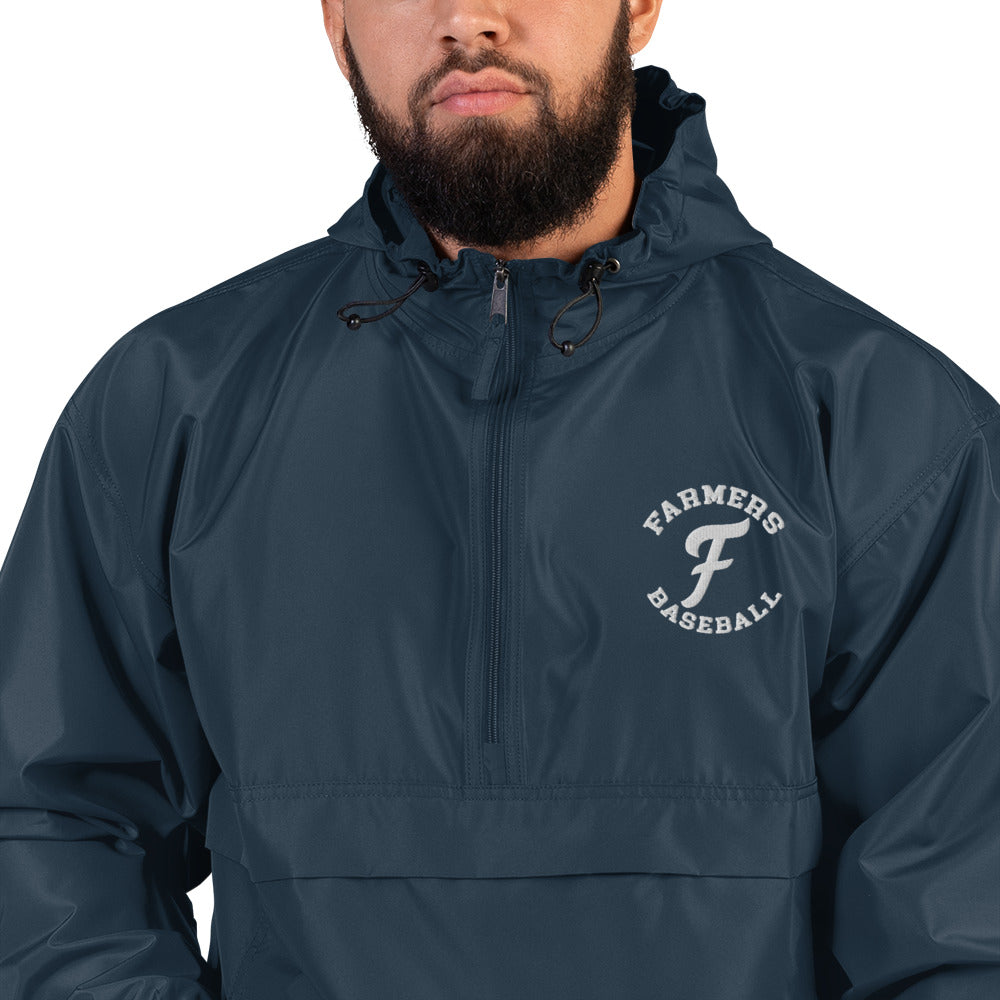 NAVY Farmers Embroidered Champion Packable Jacket