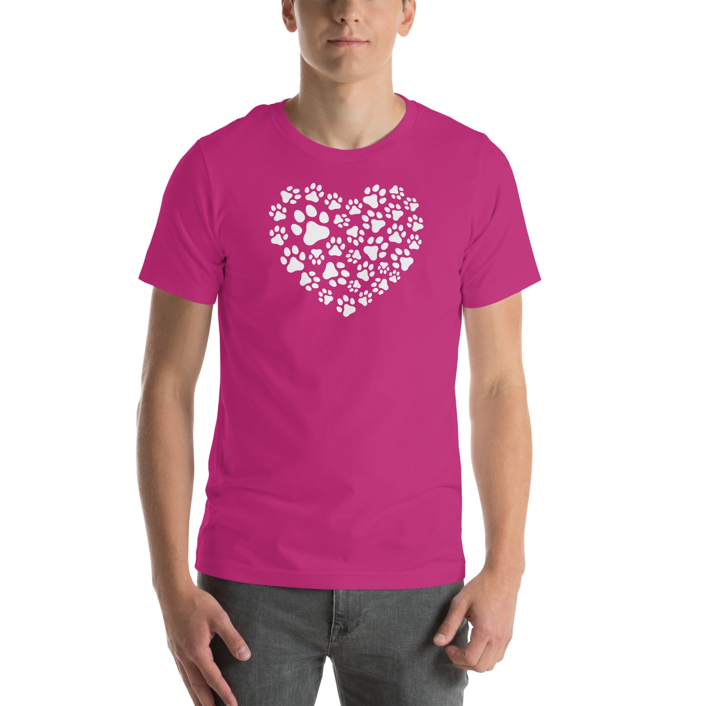 Paw Print Heart Unisex t-shirt