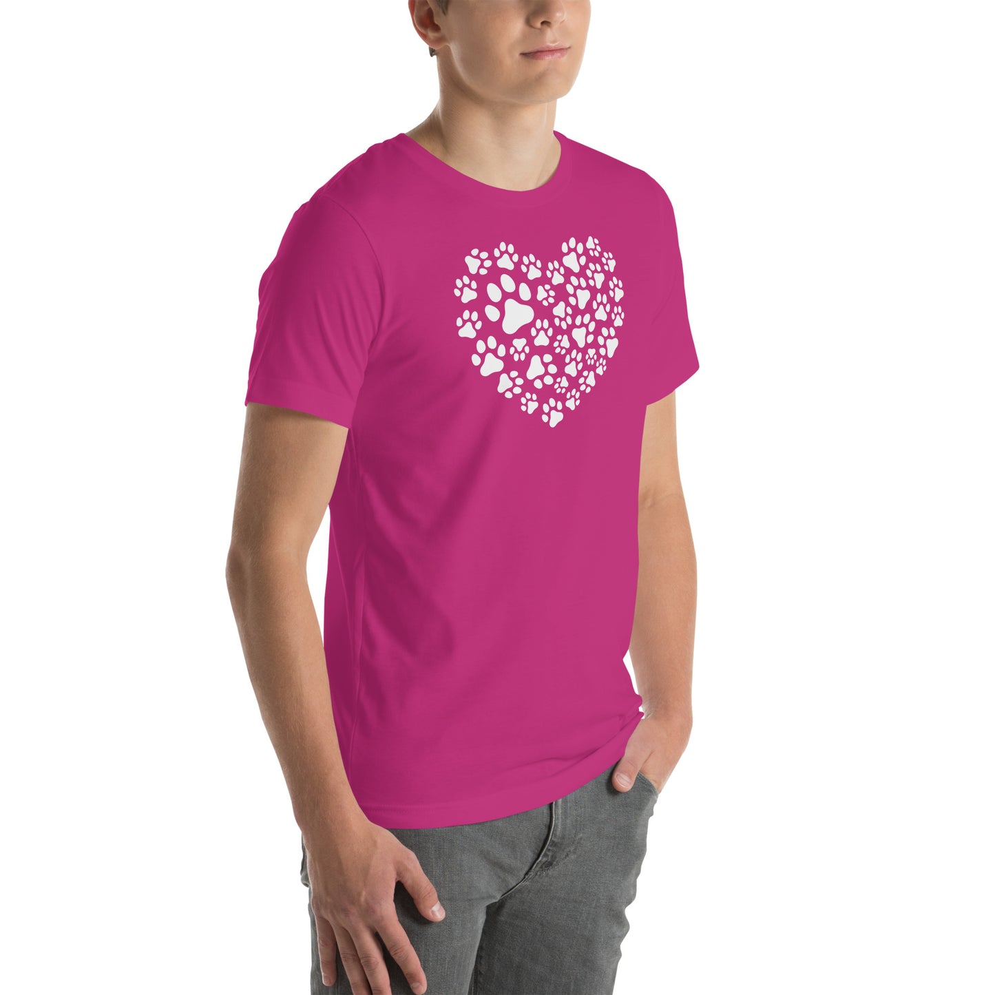 Paw Print Heart Unisex t-shirt