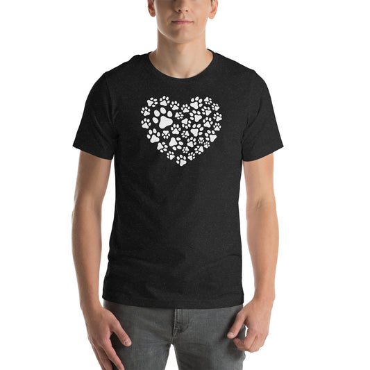 Paw Print Heart Unisex t-shirt