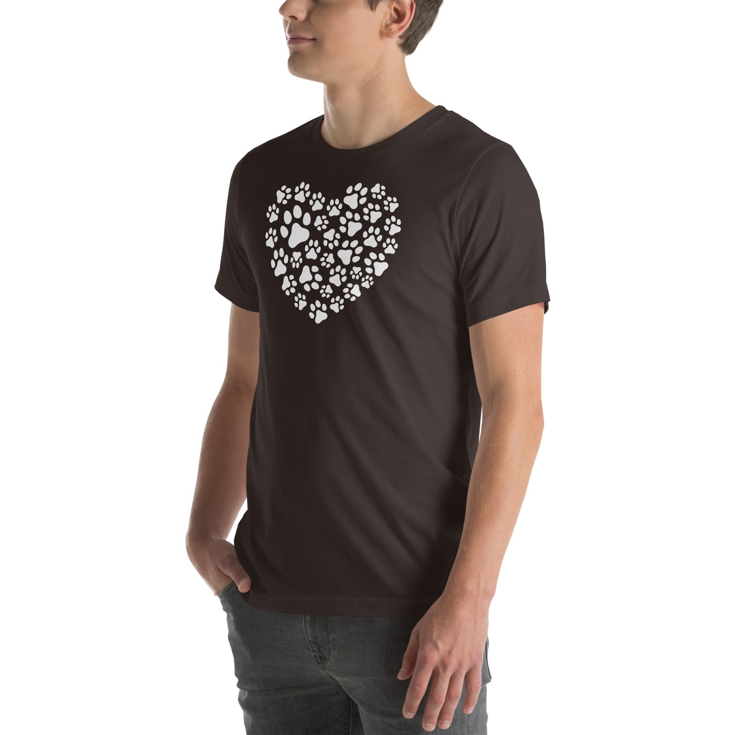 Paw Print Heart Unisex t-shirt