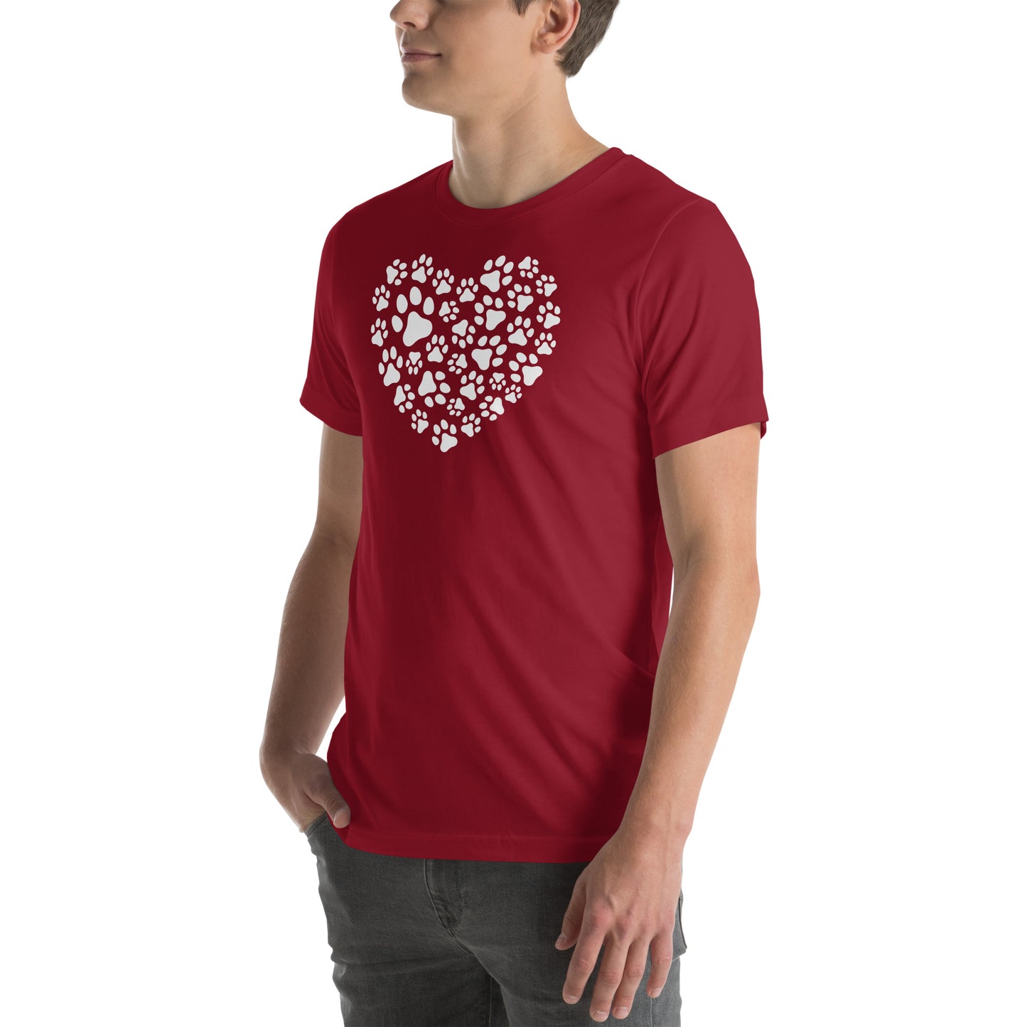 Paw Print Heart Unisex t-shirt