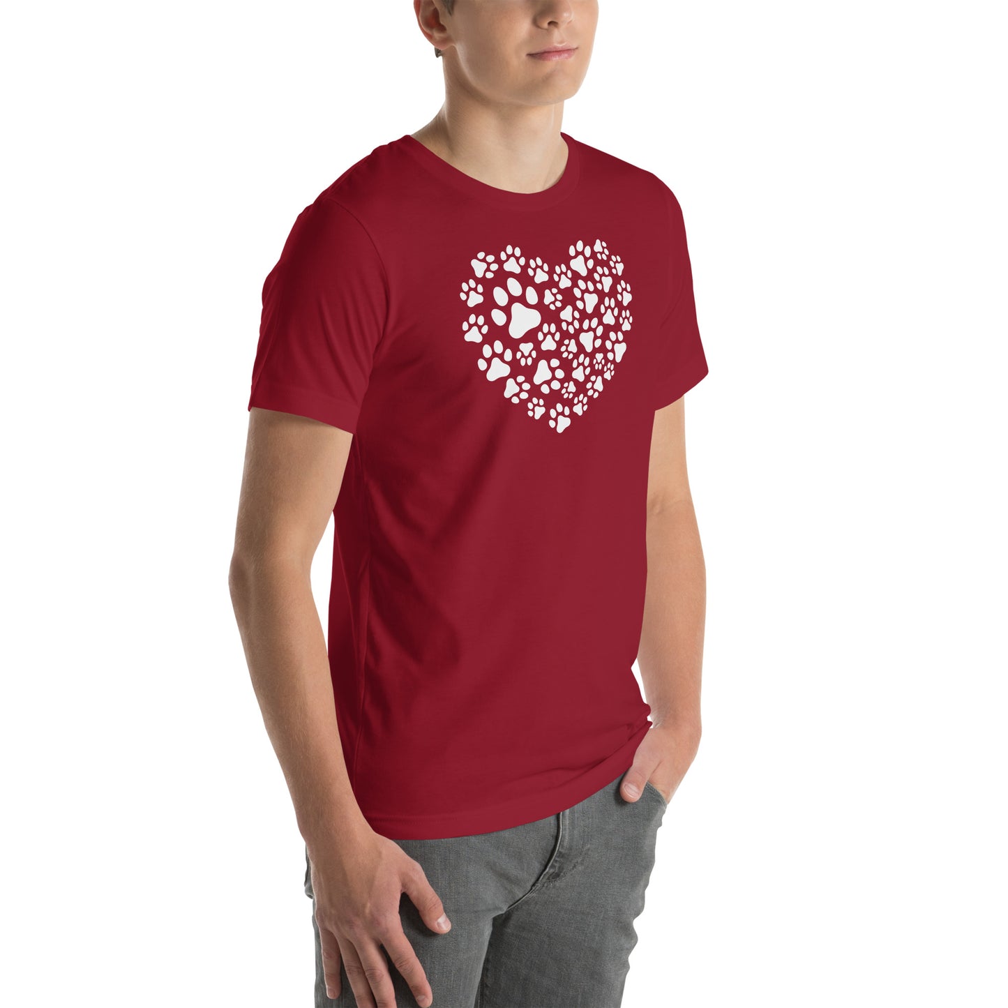 Paw Print Heart Unisex t-shirt