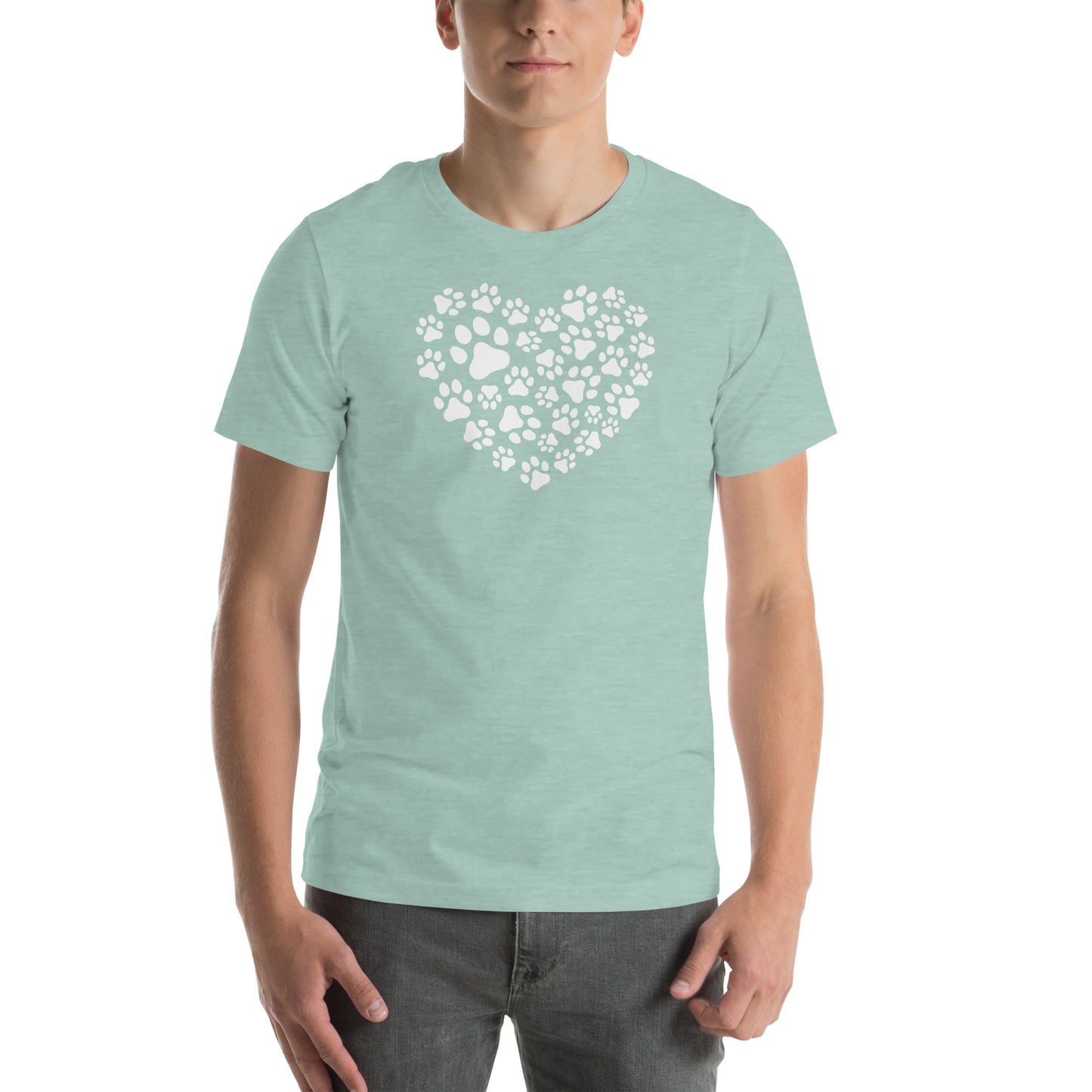 Paw Print Heart Unisex t-shirt