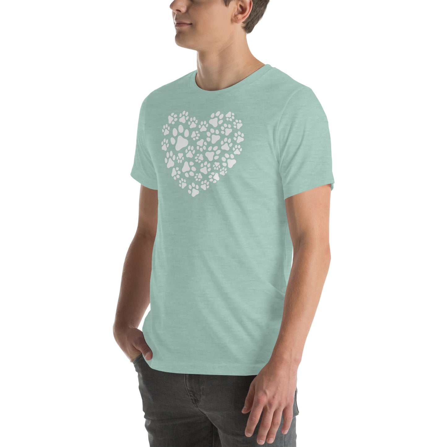 Paw Print Heart Unisex t-shirt