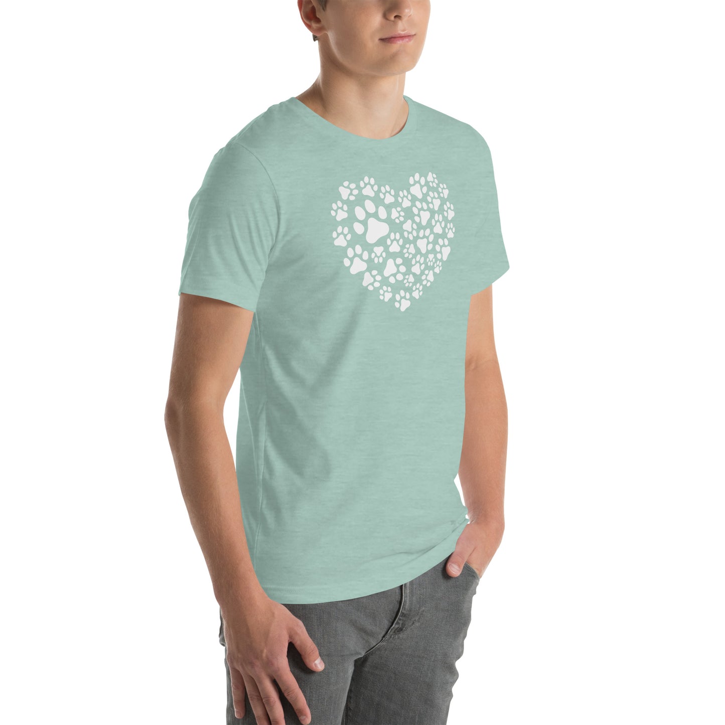 Paw Print Heart Unisex t-shirt