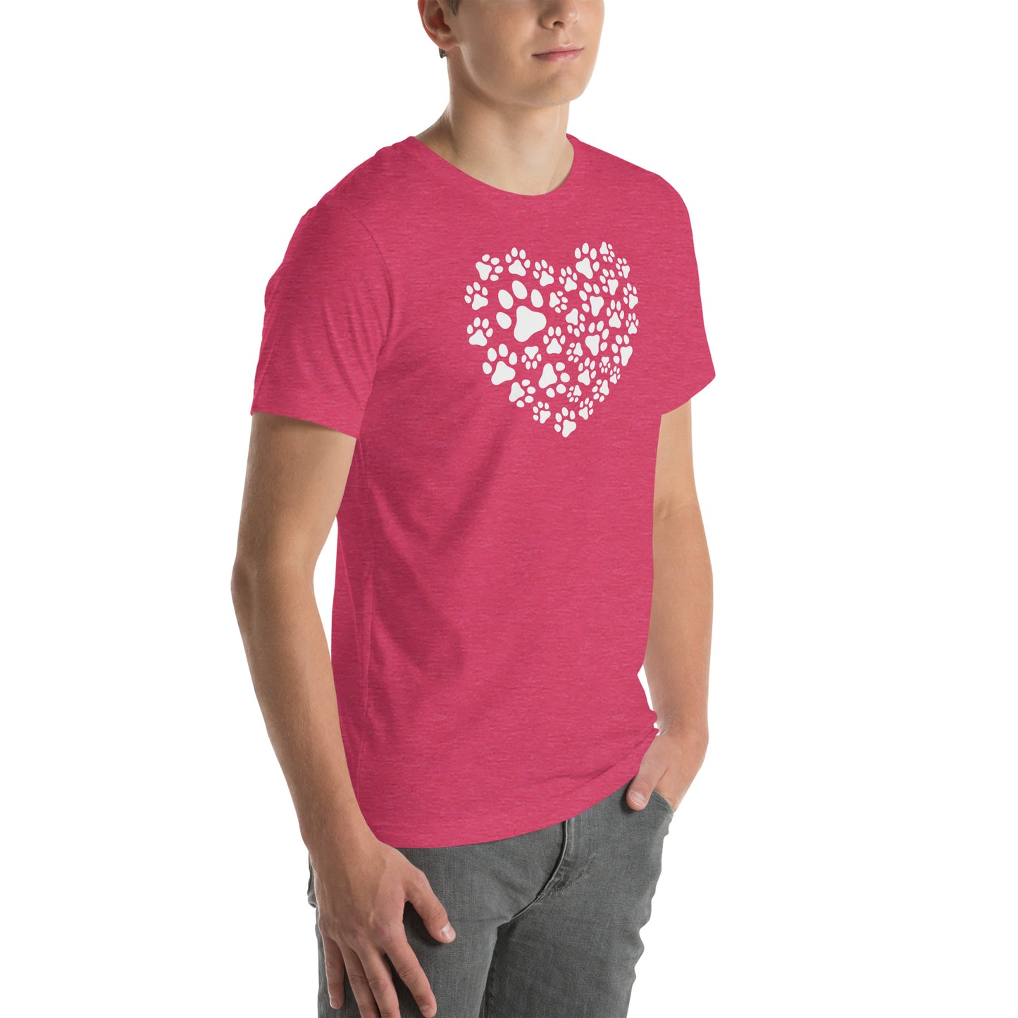 Paw Print Heart Unisex t-shirt