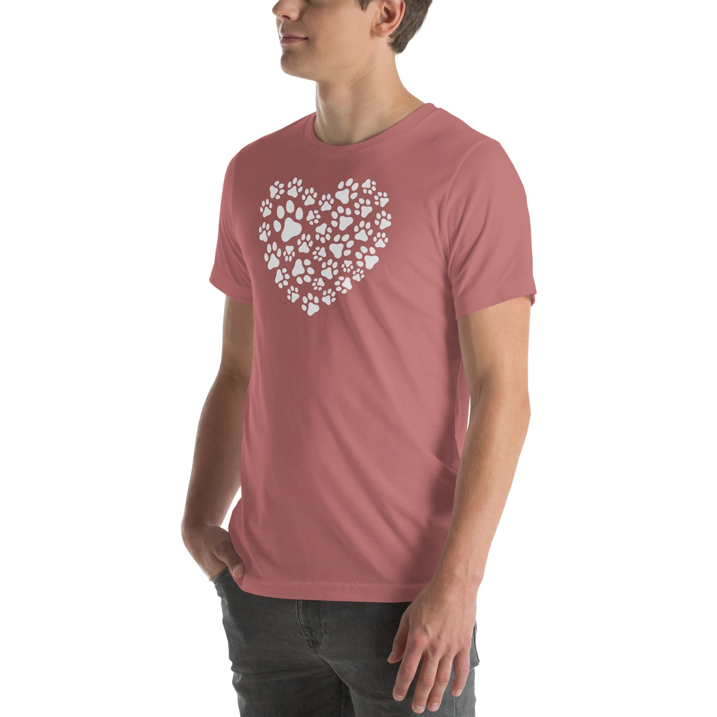 Paw Print Heart Unisex t-shirt