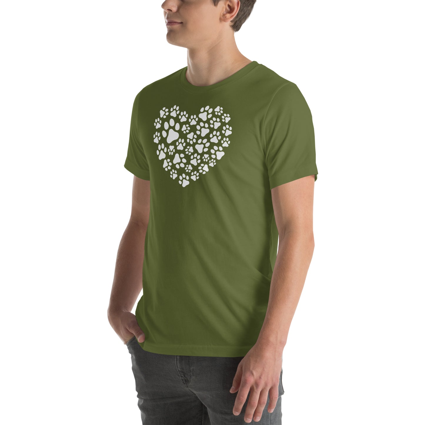 Paw Print Heart Unisex t-shirt