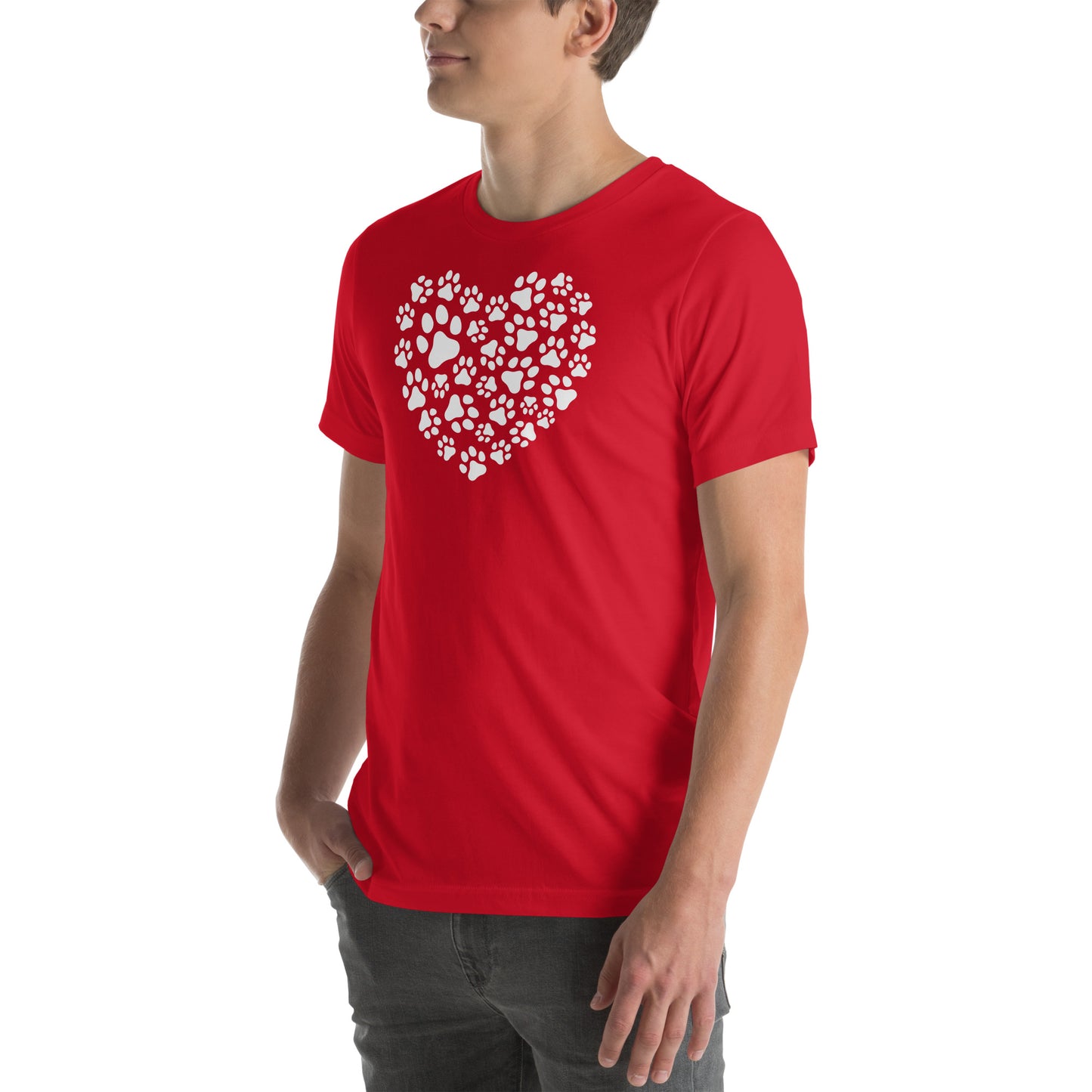 Paw Print Heart Unisex t-shirt