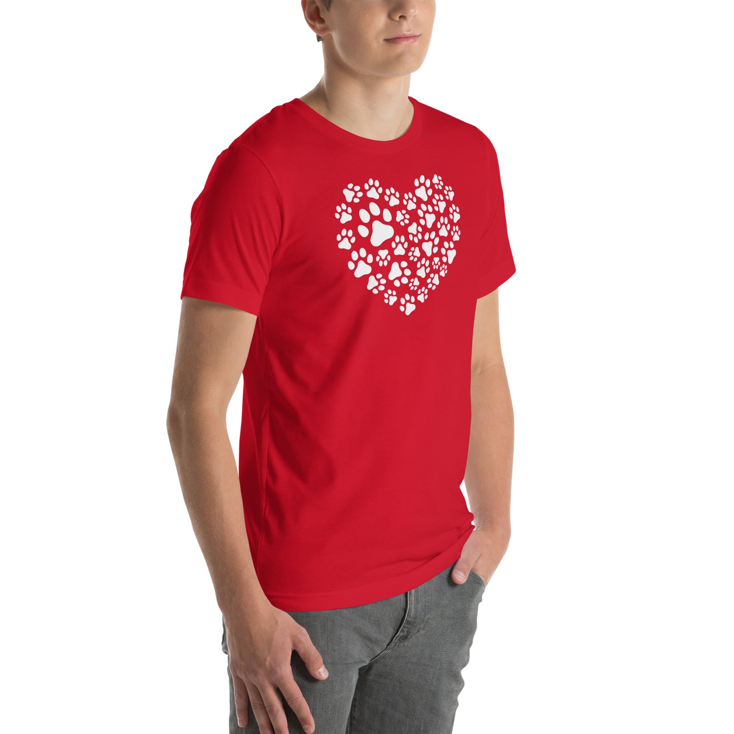 Paw Print Heart Unisex t-shirt